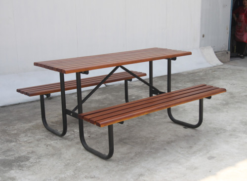 Outside garden rectangle wpc wood picnic table