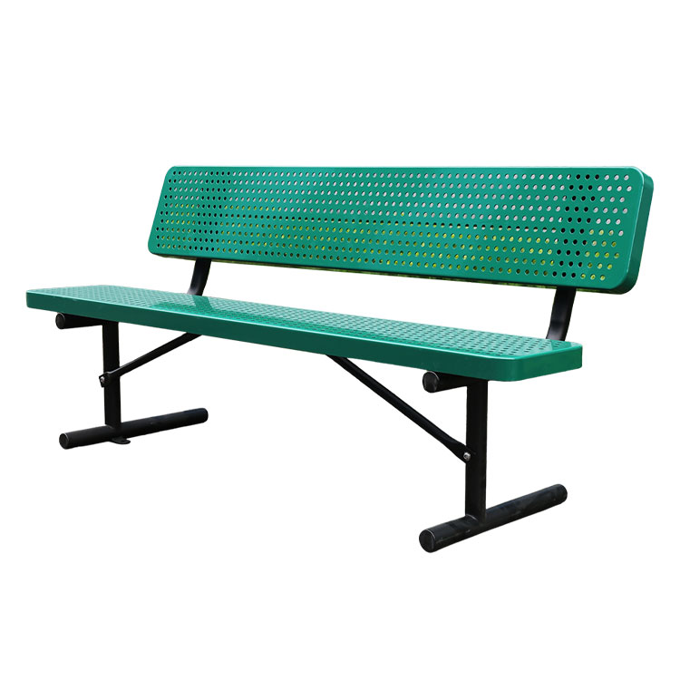 6 foot 8 foot modern metal outdoor garden bench