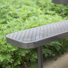 6ft 8ft perforated steel picnic table bench