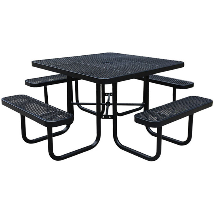Commercial large square picnic outdoor table