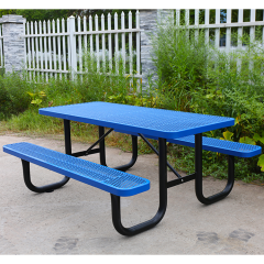 Restaurant outdoor thermoplastic coated picnic table