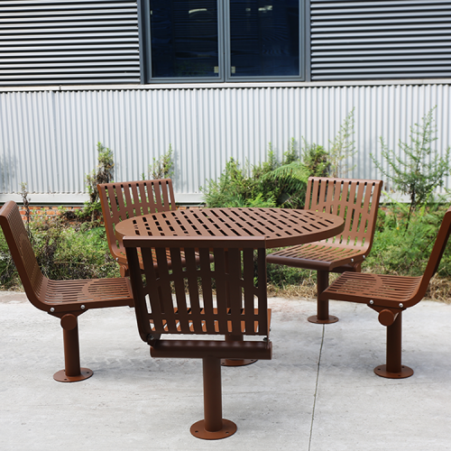 Restaurant Outdoor circle picnic table with 5 chairs