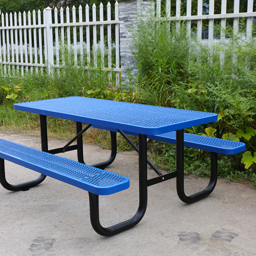 Restaurant outdoor thermoplastic coated picnic table
