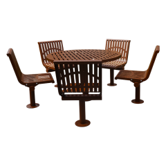 Restaurant Outdoor circle picnic table with 5 chairs