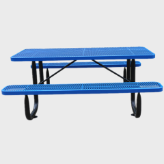 Restaurant outdoor thermoplastic coated picnic table