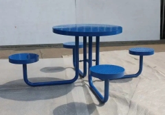 Commercial round picnic coffee table with 4 seats