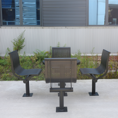 Restaurant round picnic table with chair for picnics