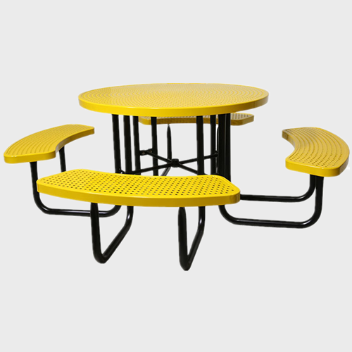 Outdoor luxury circular picnic style dining table