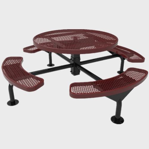 8 seater round picnic table with single pedestal