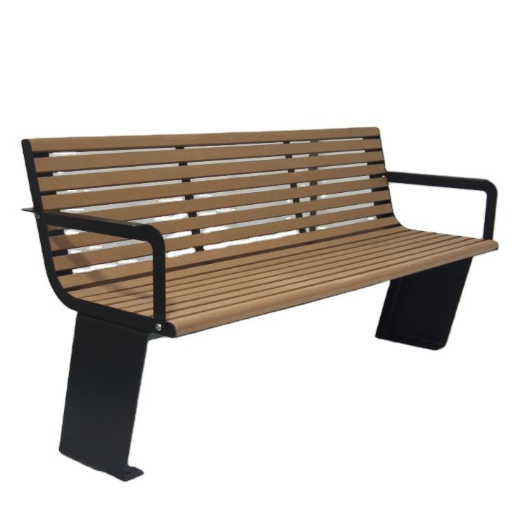 outdoor park hardwood bench seat