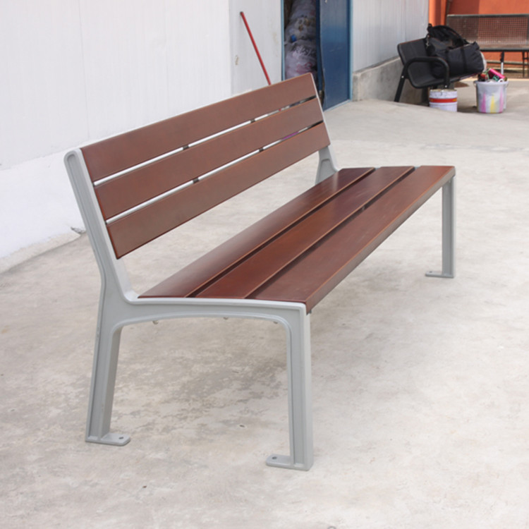 outdoor public WPC wooden bench