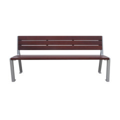 outdoor public WPC wooden bench