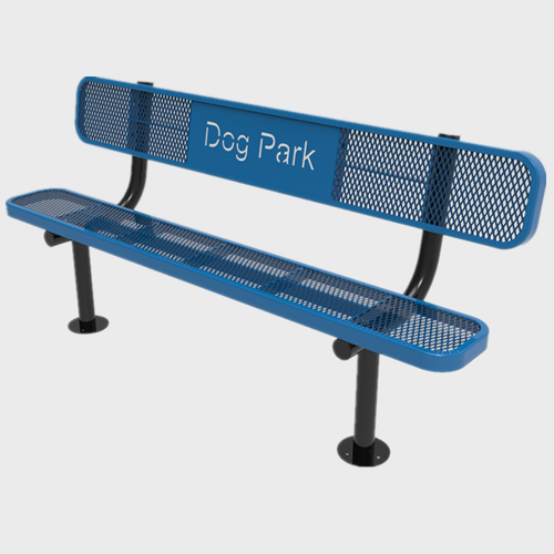 Expanded metal Outdoor park garden dog bench