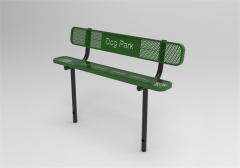 Perforated metal Outdoor park garden dog bench