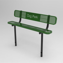 Expanded metal Outdoor park garden dog bench