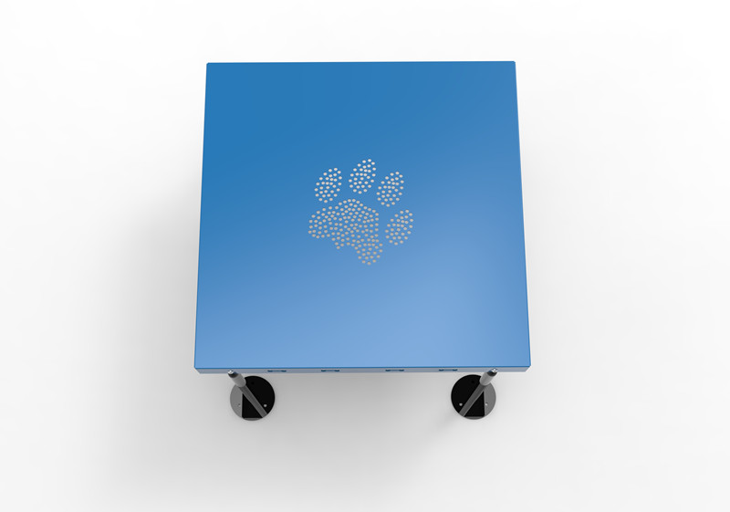 Dog grooming deck paw table