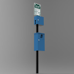 Dog poop steel pet waste station