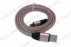 Flat aluminium USB data cable