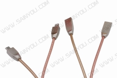 Spring steel USB data cable