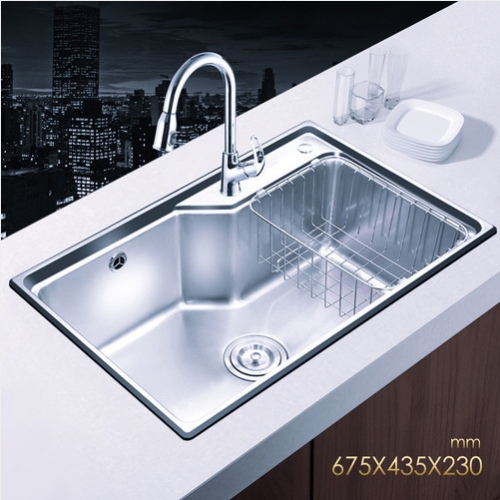 Jomoo SCZH06119D Big Single Basin Kitchen Sink Stainless Steel With Pull Down Kitchen Faucet