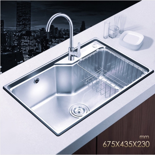 Jomoo SCZH06119C Big Single Bowl Kitchen Sink White Kitchen Sinks With Kitchen Faucets In Brushed Nickel