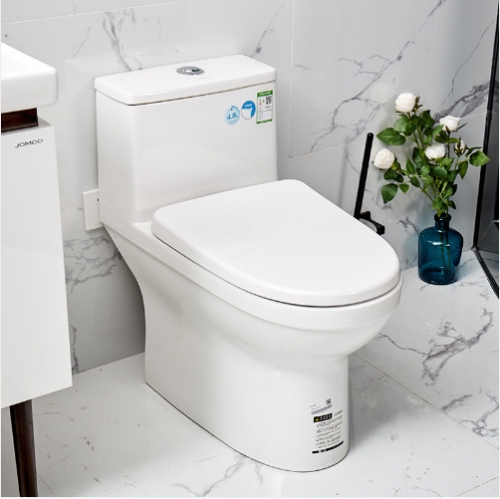 Jomoo Toilet 11250 White Ceramic Dual Flush Cheap Toilets Floor Mounted Siphon Jet One Piece Toilet With Elongated Toilet Seats