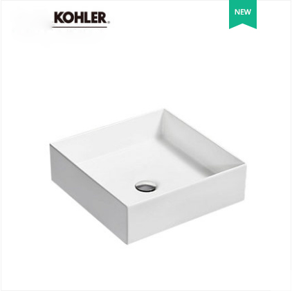 Kohler Bathroom Sinks 90011T Kohler Single Sink Vanity Ceramic Rectangular Top Mount Bathroom Sinks Without Drainer