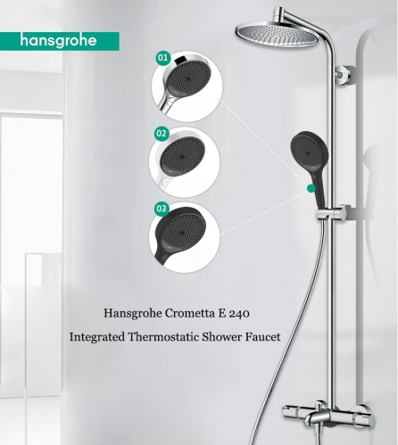 Hansgrohe Shower Faucet 27320 Thermostatic Raindance Shower Heads Rainfall Rainfinity Handheld Shower Head 3 Spray