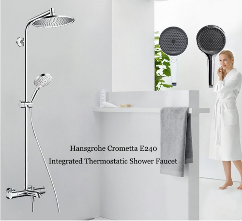 Hansgrohe Shower Faucet 27330 Thermostatic Raindance Water Saving Shower Head Tub Spout Rainfinity Handheld Shower Head 3 Spray
