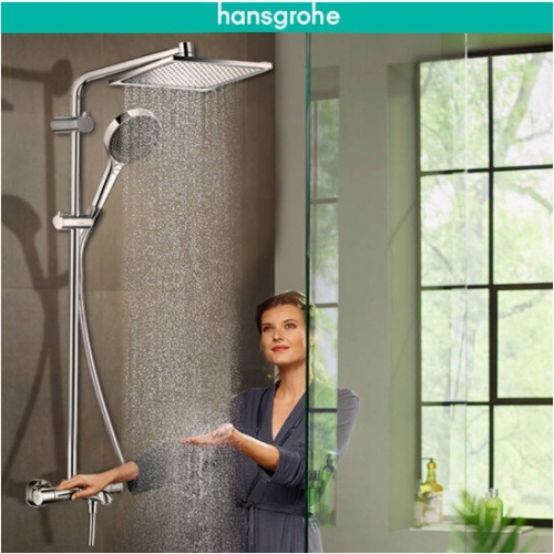 Hansgrohe Shower Faucet 26183 Thermostatic Rain Dance Water Saving Shower Head Tub Spout Rainfinity Handheld Shower Head 3 Spray