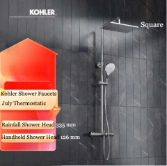 Kohler Shower Faucets 20691T Thermostatic July High Pressure Shower Heads 335 mm Tub Spout Hand Held Shower Heads 130 mm 3 Models Spray