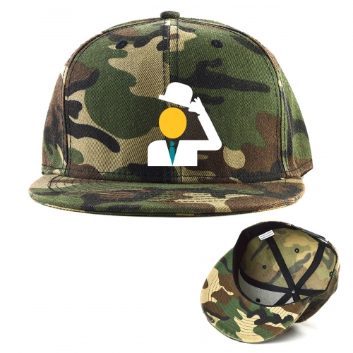 Camouflage Cotton Twill Flat Visor Hat