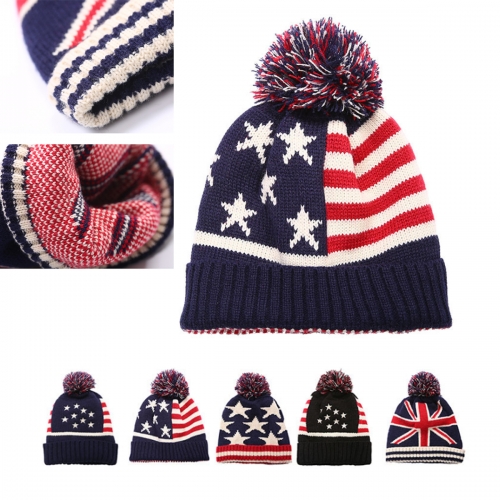 American Flag Beanie Hat