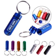 Metal Pill Box  Keychain