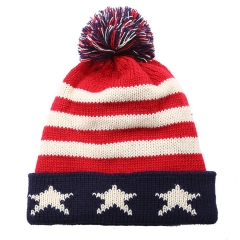 American Flag Beanie Hat