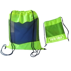 Nylon Drawstring Backpacks Sackpack Tote Cinch Gym Bag