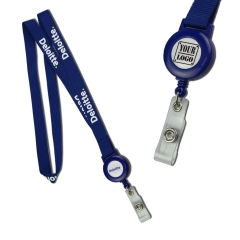 Silk Screen Lanyard w/ Badge Holder