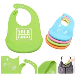 Silicone Baby Bibs w/ Crumb Pocket