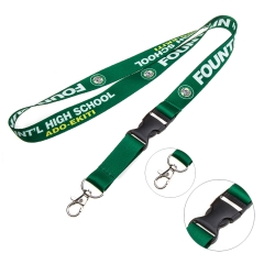 Sublimated Polyester Neck Lanyard w/ Quick Release Buckle