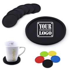 Round Silicone Drinking Coasters