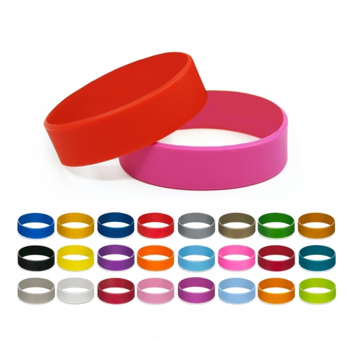 3/4 Inch Wide Silicone Bracelet