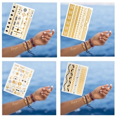 Waterproof Temporary Metallic Tattoos