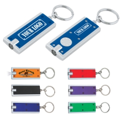 Rectangular LED Flashlight Key Chain