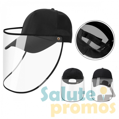 Adults Baseball Cap with Clear Face Mask