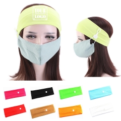 Button Headband Mask Holder