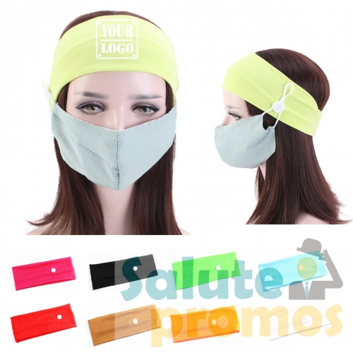 Button Headband Mask Holder