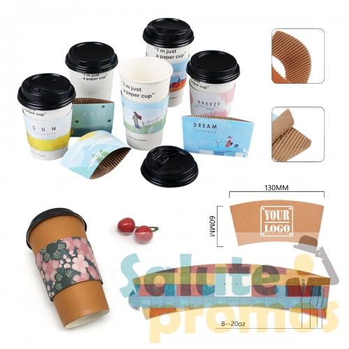 Full Color Print Adjustable Paper Cup Sleeve