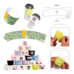 Full Color Print Adjustable Coffee Cup Sleeve