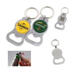 Metal Bottle Opener with Keyring