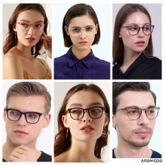 ANDWOOD Blue Light Blocking Glasses Women Men Computer Small Face Clear Bluelight Blocker Eyeglasses Frame Square Tortoise